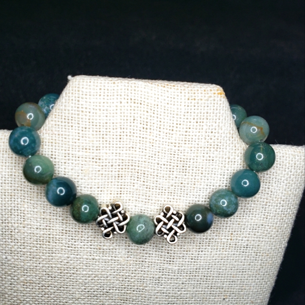 Moss agate bracelet